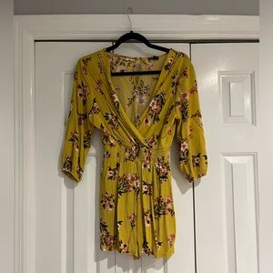 LILY ROSE yellow/floral romper